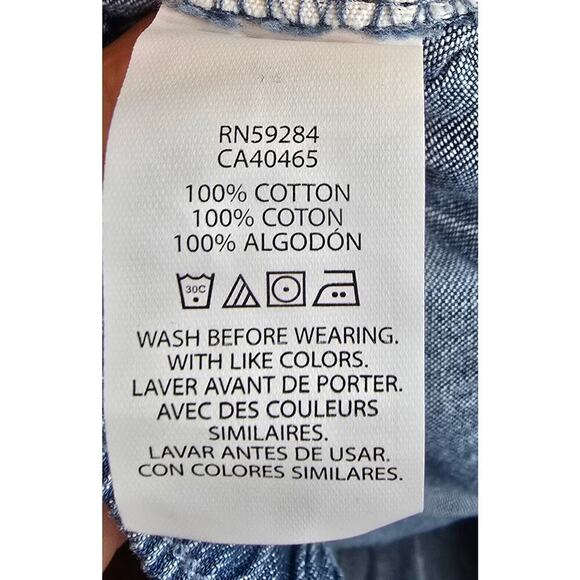 Lot of 2 -Chambray pull-on shorts size 14 - Picture 9 of 9